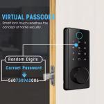 APP Control Touch Screen Door Lock 35mm - 60mm Electronic Key Card Door Lock