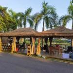 Doubletop Outdoor Thatched Garden Gazebos 3000*3000*3000mm