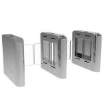 Bank Swing Barrier Automatic Turnstiles RFID Swing Glass Gate For Access Control