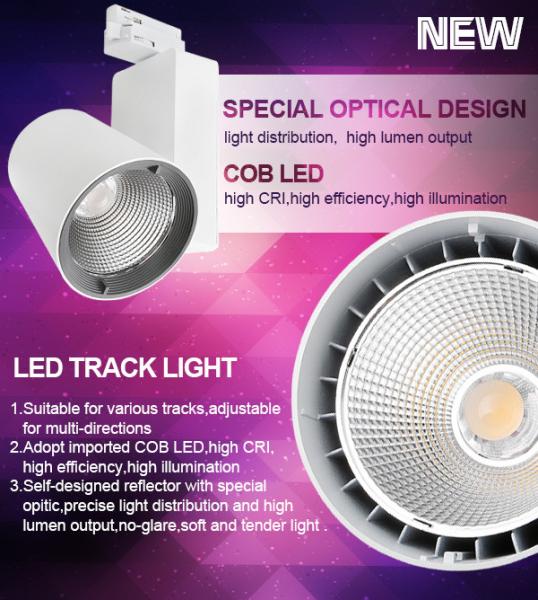 30W / 33W / 35W Commercial Lighting Fixture Led Spotlight Track Light Bridgelux