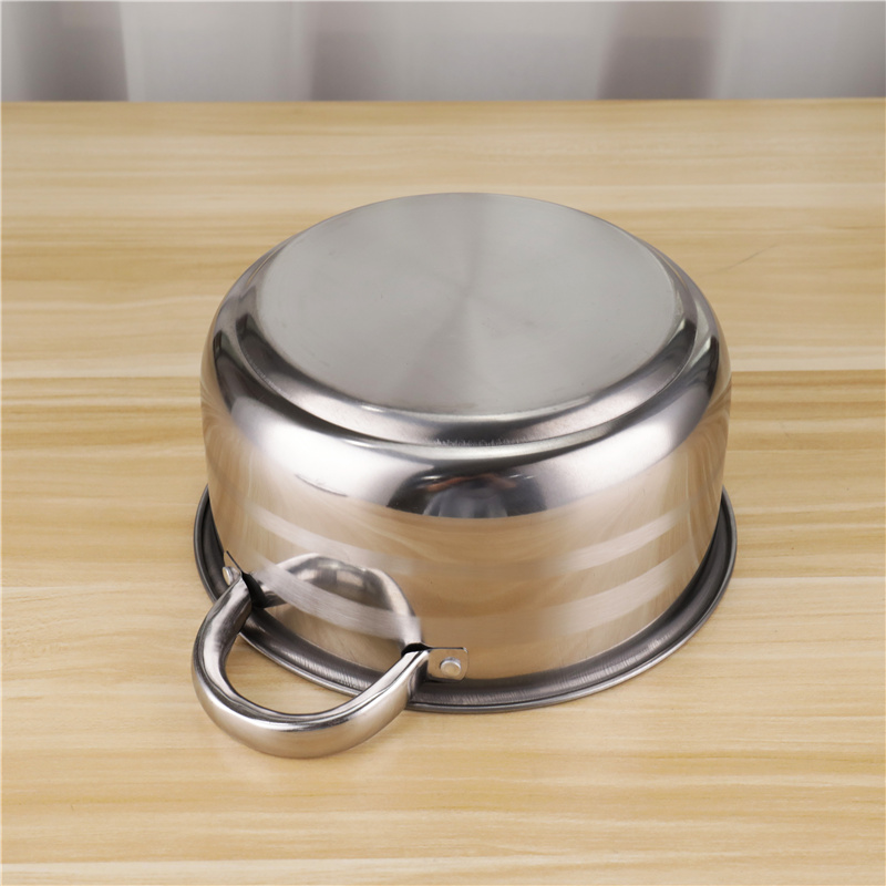 8pcs Quality Stainless Steel 410 Soup Pot 20cm 24cm Restaurants Cookware Cooking Set