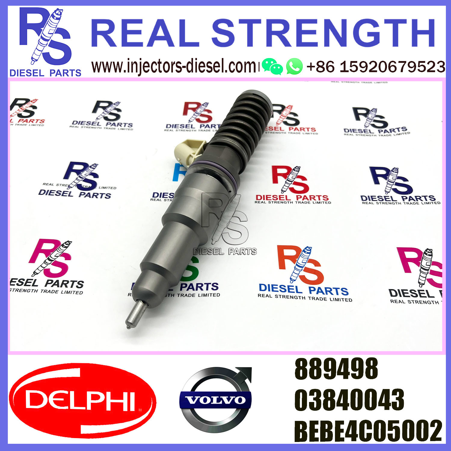 DELPHI V-O-L-V Penta Diesel Injectors 2 Pin 889498 03840043 BEBE4C05002 E1