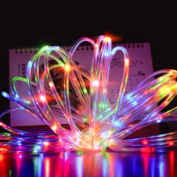 Cheap Outdoor Solid Tube 100 LED Christmas String Multi Color House And Yard Use for sale