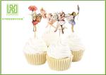 Wooden And Paper Material Cake Decoration Toppers Cocktail Toothpicks