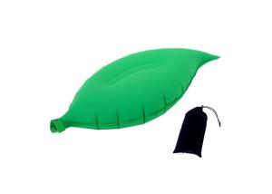 Quality Sleeping Inflatable Travel Pillow Green Leaf Shape Polyester / Cotton Material wholesale