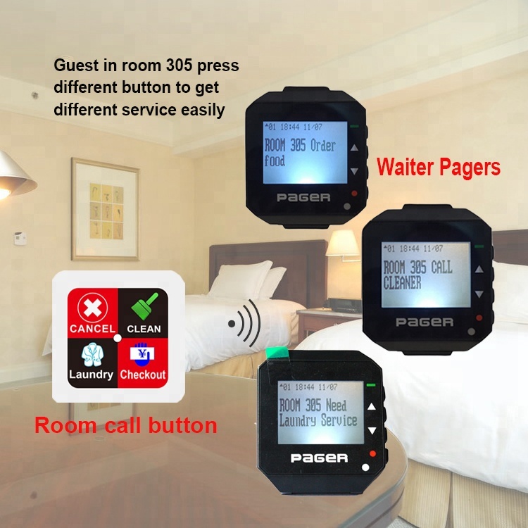 Strong signal distance POCSAG Alpha Watch Pager with Flash Beep Vibrate Alert