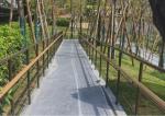 Eco Friendly Zinc Steel Wood Grain Railing , Rustproof Balcony Stair Garden