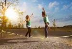 Reliable Portable Slackline Rope , Long Slackline 30–100 Foot High Tension