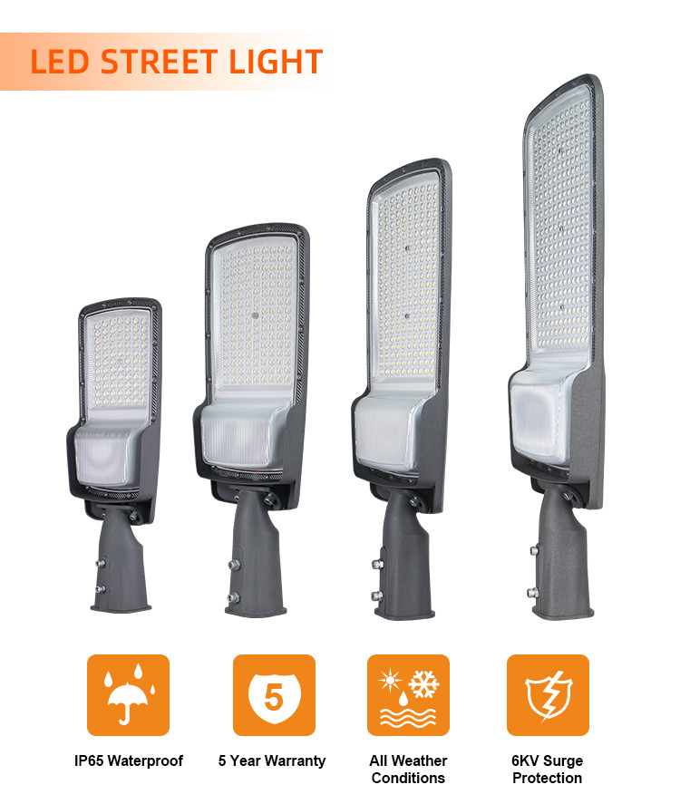 Parking Lot Outdoor LED Street Light 50W 100W 150W 200W Roadway
