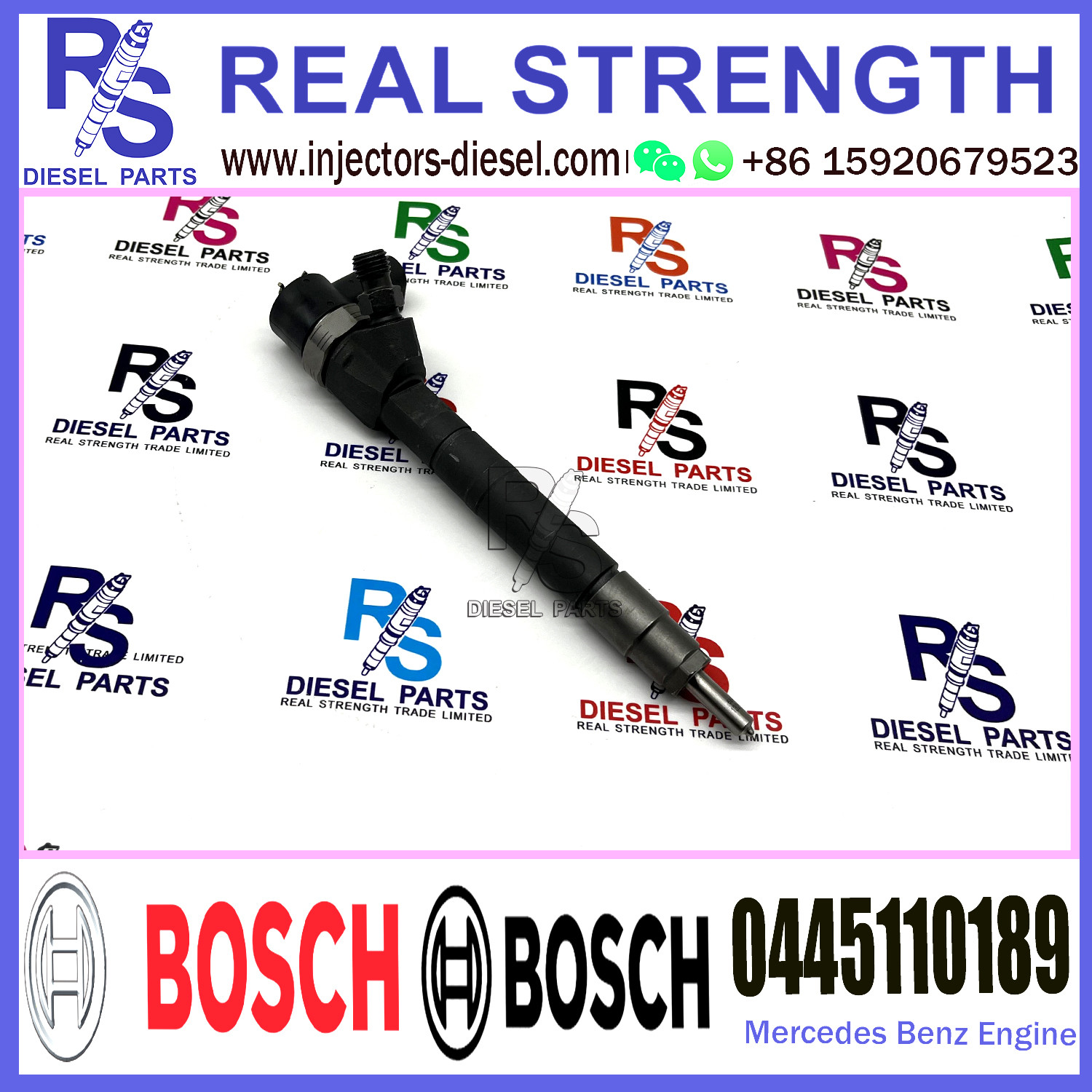 Diesel Fuel Common Rail Injector 0445110189 0986435047 A611070168780 For Mercedes-Benz 2.2CDi/2.7CDi Engine