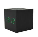 Promotional Electronic wooden led alarm clock wood logo customized