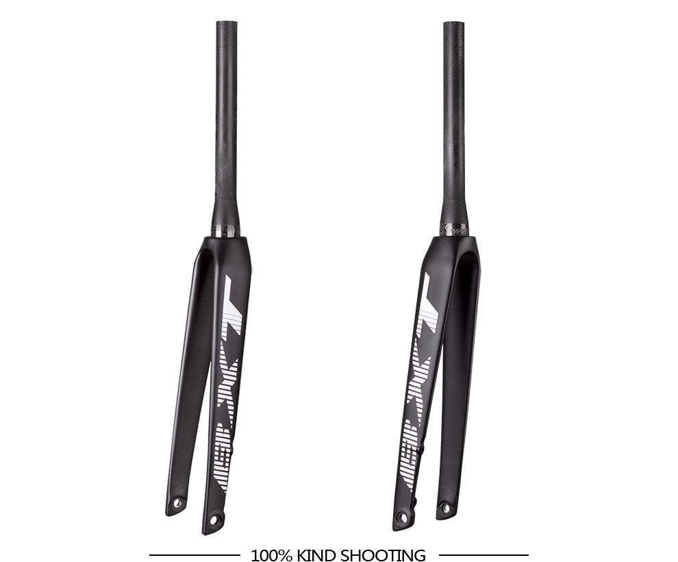 300mm Tube Carbon Road Bike Fork Aero Shaping Flat Mount Hard Disc Brake Front Fork