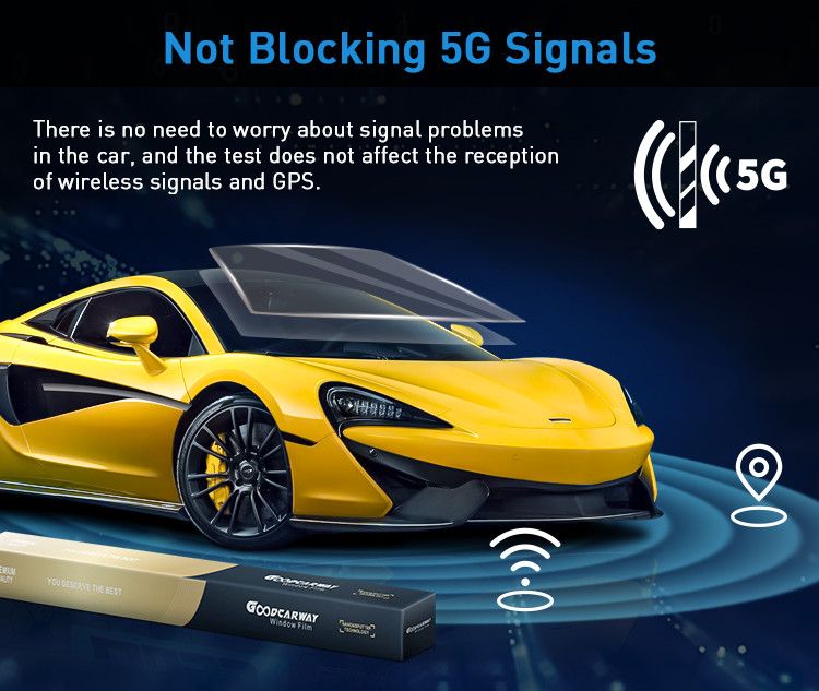 5G Titanium Nitride 5% VK Black Nano Ceramic Sun Film 1.52M Scratch Resistance