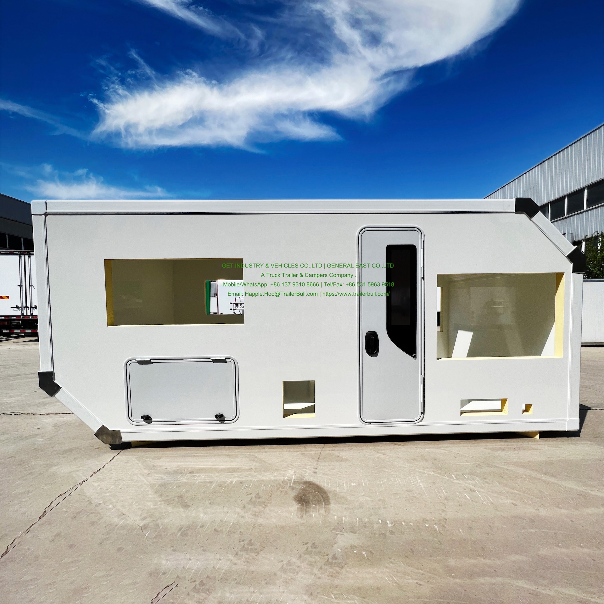 Temperature Controlled FRP Motorhome Truck Camper Box with Alu Extrusion for Camping
