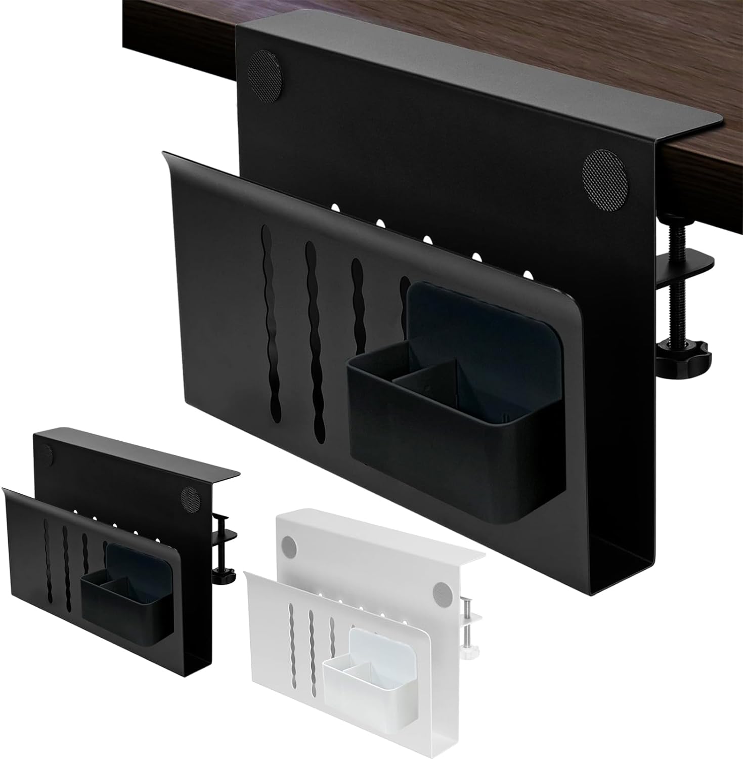 Nonstandard Vertical Storage Under Desk Laptop Holder with Steel Hanging Desk Organizer