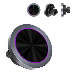 Quality Wireless Iphone Car Charger Aluminium Alloy Stable Magsafe Car Charger Mount wholesale