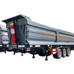 3/4 Axles 45 Cubic Meters 70 Ton Tipper Dump Truck , Hydraulic Dump Trailer In