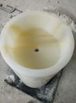 Water Resistant Countertop Sink Basin , Yellow Onyx Round Bathroom Sink