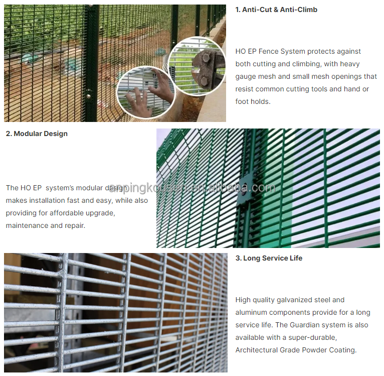 High Security 358 Security Fence with Modern Stylish Design and Low Carbon Steel Wire