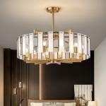 Modern home living room decoration round glass lighting candle Chandelier(WH-CY