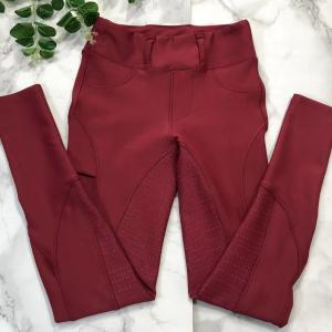Quality Red Women Fleece Riding Breeches Horse Riding Brushed Leggings wholesale