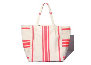 Quality 600D Polyester Canvas Tote Bags Striped Print Environmental Protection wholesale