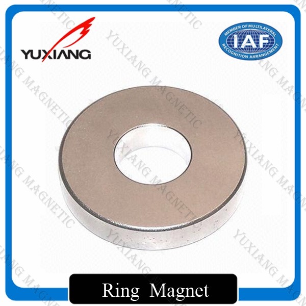 Ring Shape Neodymium Permanent Magnets N35 - N52 Performance Grade For Microphone