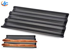 Quality RK Bakeware China Foodservice 5 Slots Perforated Aluminium Baguette Baking Tray / French Bread Pan wholesale