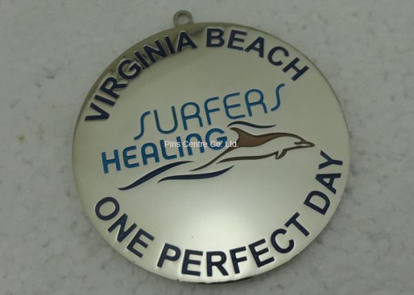 Brass Stamped Swimming Medals , Karate School Medals And 10K Marathon Awards