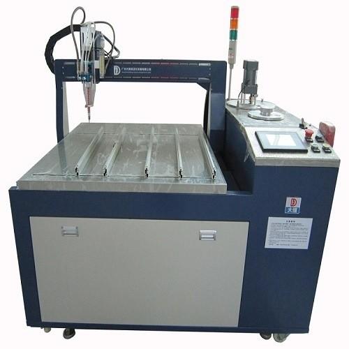 PU Glue Ratio Automatic Epoxy Doming Sticker Machine with Additional Vacuum
