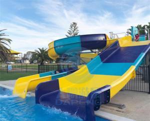 Quality Fiberglass Swimming Pool Water Slide West Beach Parks Resort Aqua Slide Sets wholesale