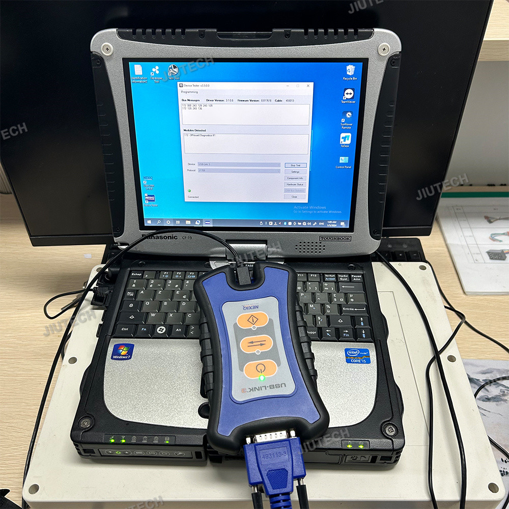 For NEXIQ-3 USB Link 125032 USB for Detroit for vocom Heavy Duty Truck Scanners USB Link+Getac F110 tablet Ready to use