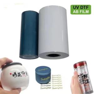 Quality UV DTF Film Package A*100m+B*100m Film 0.6*100m for Roll UV Printer Label Sticker UV DTF AB Films wholesale
