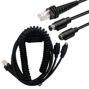 Quality PS2 KWB Keyboard Barcode Scanner Cord Spiral 3m 5m For Honeywell 1400G 1500G wholesale