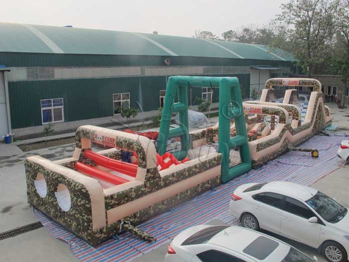Outdoor Inflatable Sports Games , Boot Camp Inflatable Obstacle Course