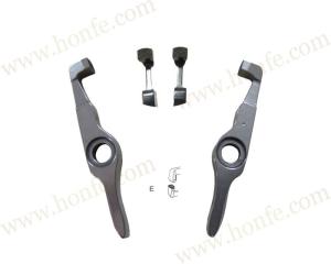 Quality Upper &amp; lower gripper Projectile Loom Parts PS00497/PS00498 911319474/911319475 Diamond Knurled Upper/Lower D2 3 wholesale