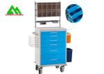Mobile Steel Hospital Ward Equipment Anesthesia Cart With 6 Drawer