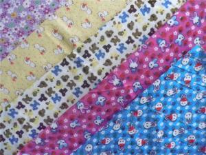Quality Classic Style Floral Flannel Fabric Waterproof Cotton Flannel Laminated Cloth Diaper wholesale