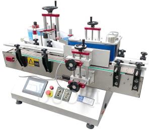 China Desktop Round Bottle Labeling Machine Rustproof Semi Automatic Label Applicator on sale
