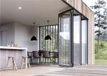 Tempered Laminated Double Glass Aluminum Frame Bifold Door Commercial Design