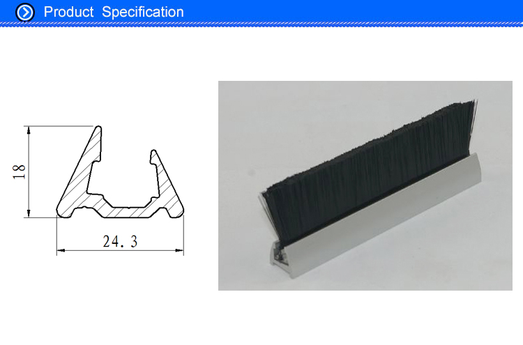 Escalator Aluminum Safety Handrail Brush
