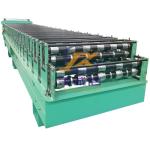Green Metal Steel Double Layer Roll Forming Machine PPGI Material