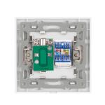 White Black Gray RJ45TV Dual Light Socket Accessories Tempered Glass Panel