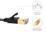 RJ45 Shielded Cat 7 Network Cable , Black Color Cat 7 Ethernet Cable