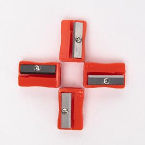 Quality 11.4mm Plastic Red Pencil Sharpener Single Hole wholesale