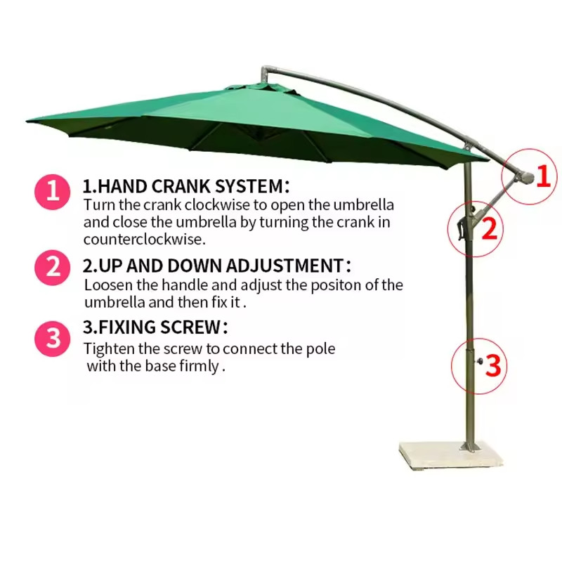 LMS-05 Outdoor Sun Shading Waterproof Canopy Pergola Gazebo with Roman Umbrellas