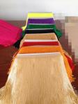Fluorescent color high quality OEM rayon fringes for latin dress decoration