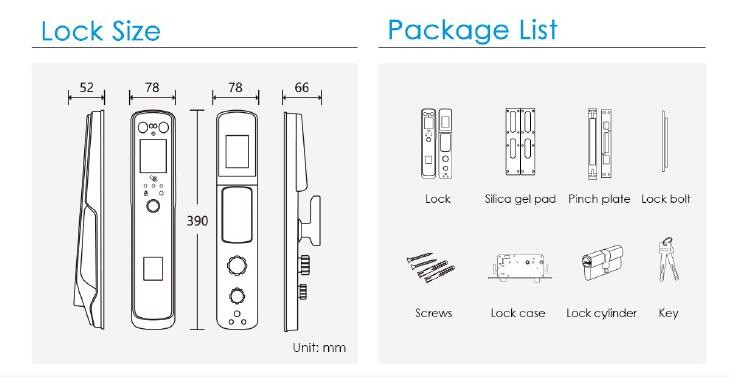 No Contact Fingerprint Door Lock Palm Face Recognition
