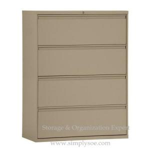 Quality Brown Green White 4 Drawers Lateral Metal Filing Cabinet For A-4 Hanging Files wholesale