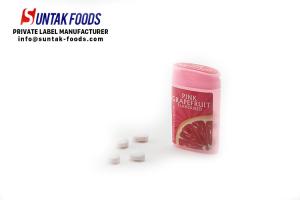 Quality Fresh Air Fruits Pressed Grapefruit Flavored Sour Sweets Candy With Sorbitol Xylitol wholesale